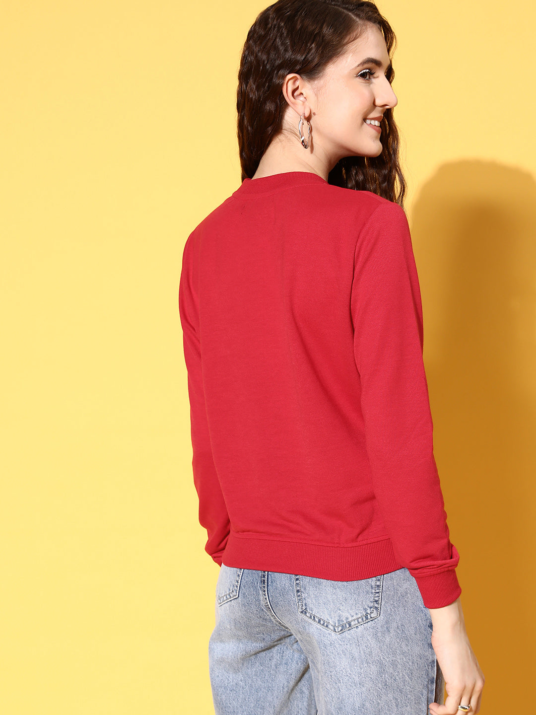 Red Terry MERRY CHRISTMAS Sweatshirt-SASSAFRAS