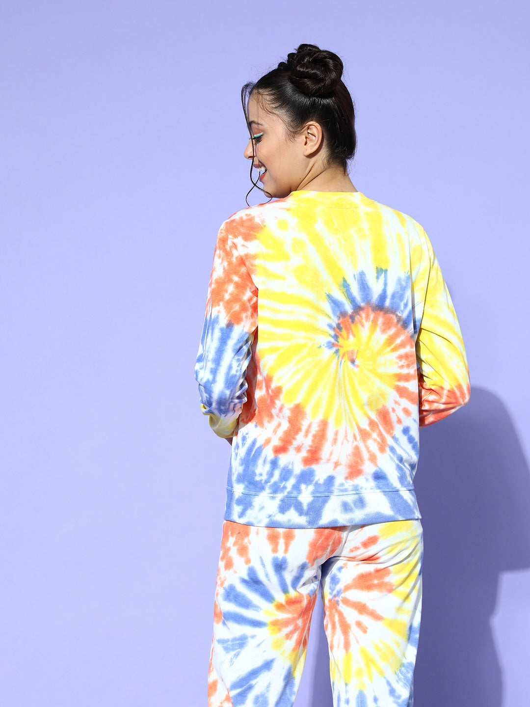 Blue & Rust Terry Spiral Tie-Dye Sweatshirt-SASSAFRAS