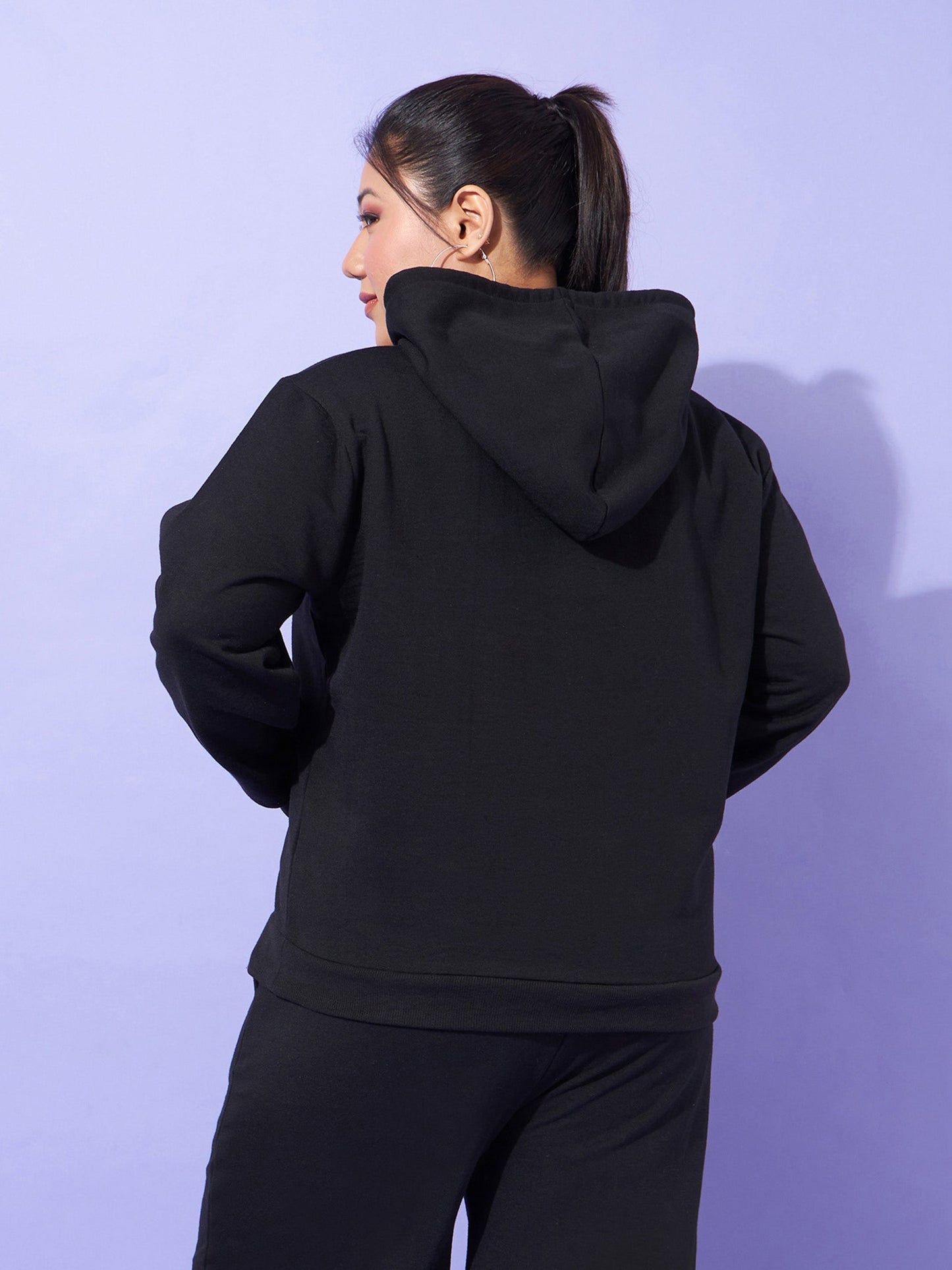 Women Black Fleece Nyc Hoodie