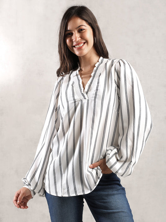 Women White Comfort Fit Top