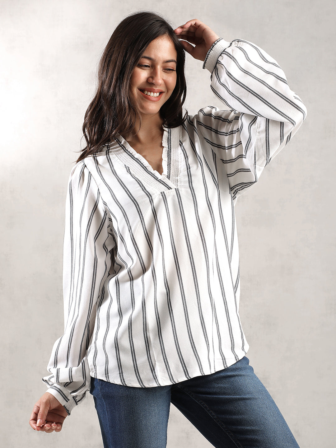 Women White Comfort Fit Top