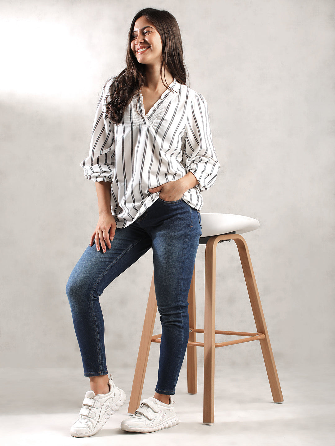 Women White Comfort Fit Top