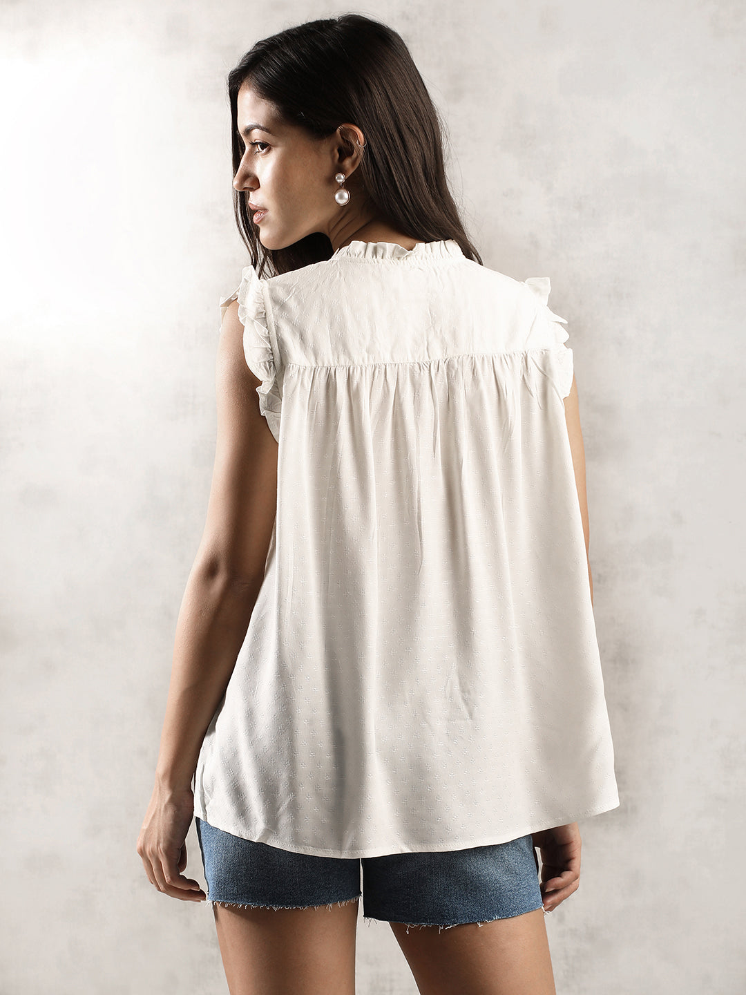 Women White Regular Fit Top