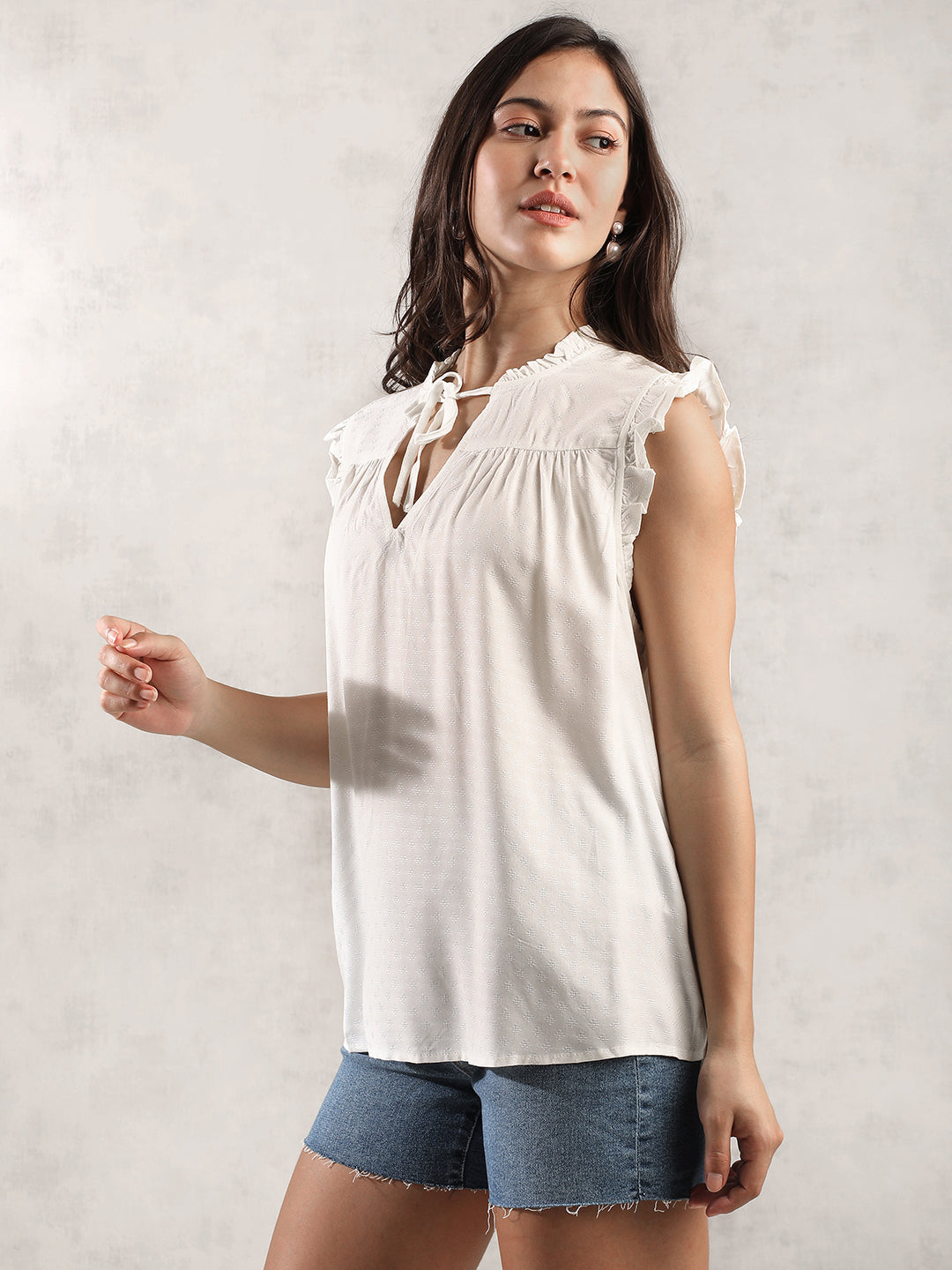 Women White Regular Fit Top