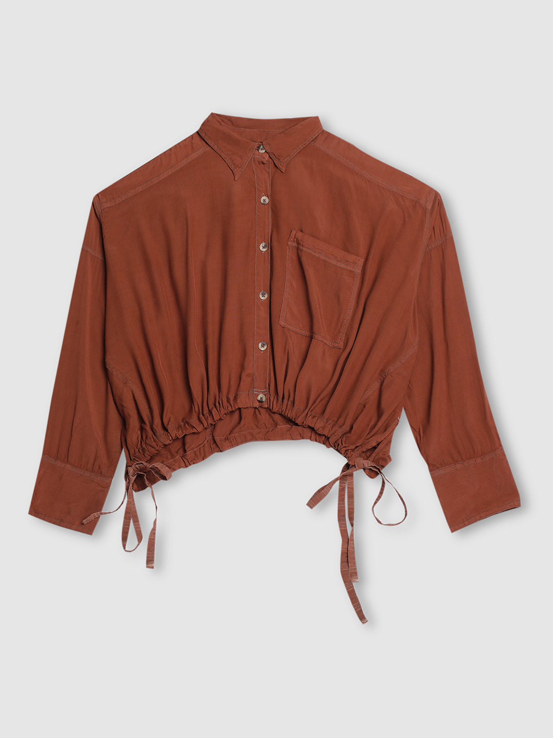 Women Brown Super Cool Oversize Top