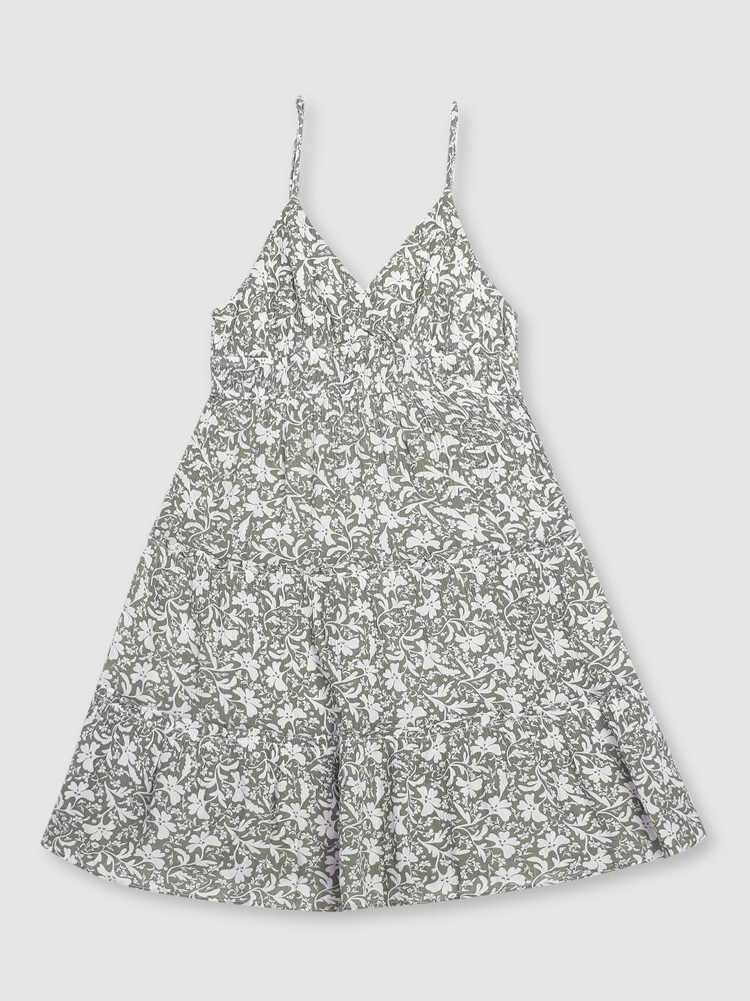 Women Floral Green Printed Dress