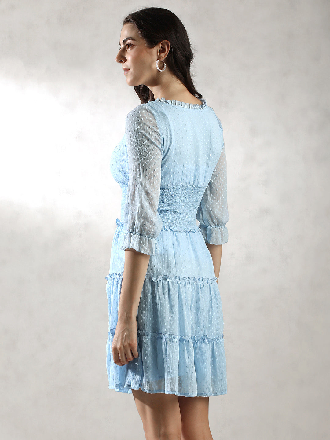 Women Blue Brunch Ready Dress