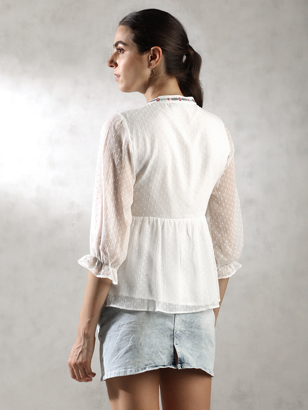 Women White Regular Fit Top