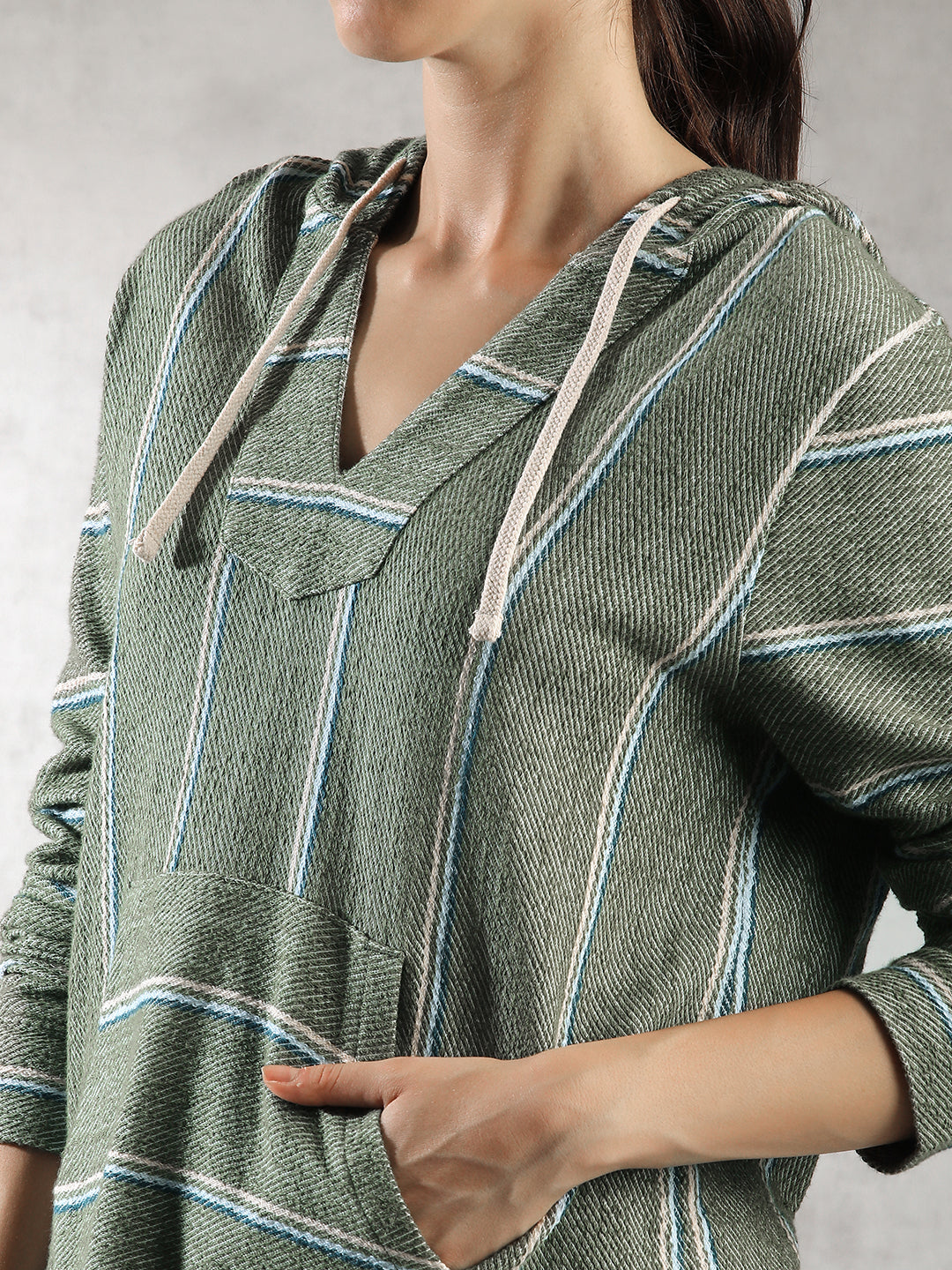 Women Green Oversize Hoodie