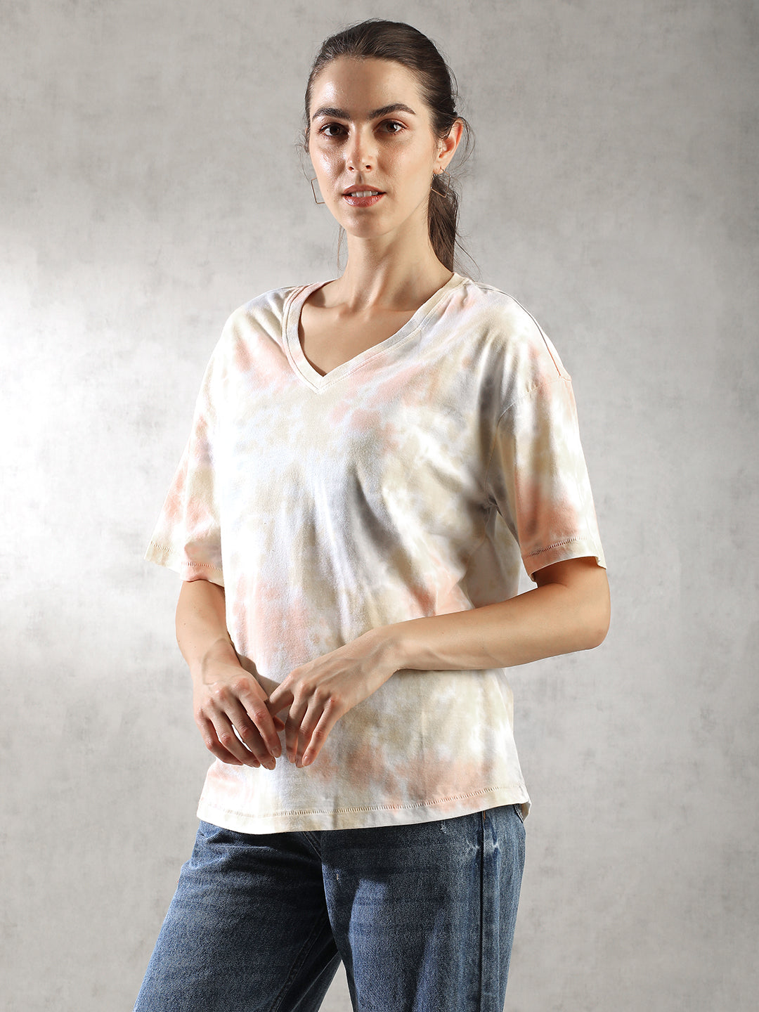 Women Pastel Tie-Dye Top