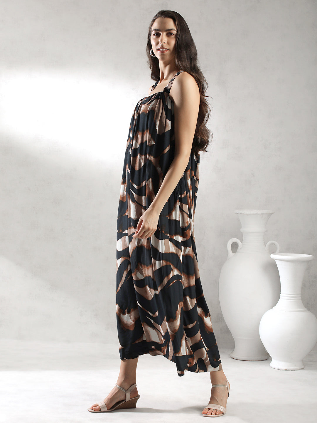 Women Brown Regular Fit Dress
