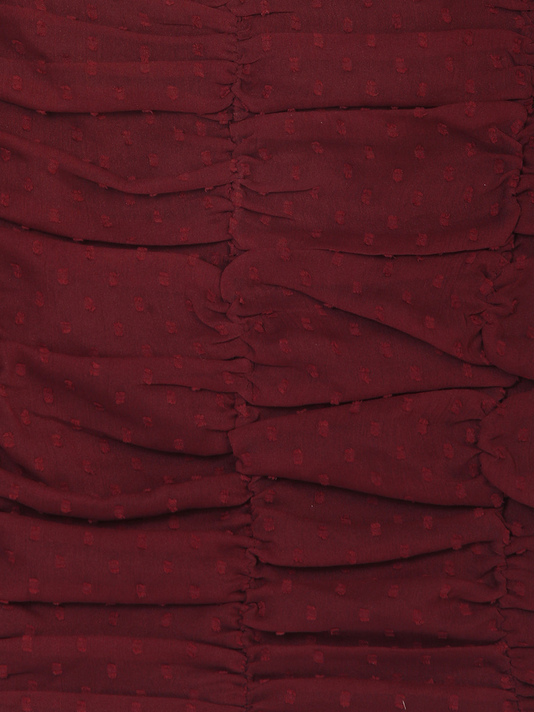 Women Maroon Fitted Crop Top
