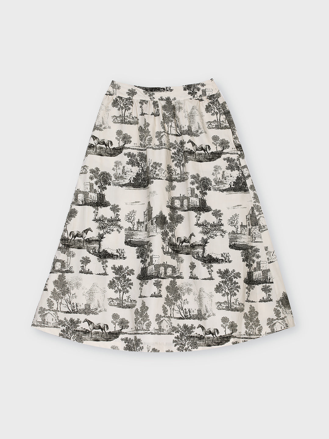 Women White Printed Chic Skirt