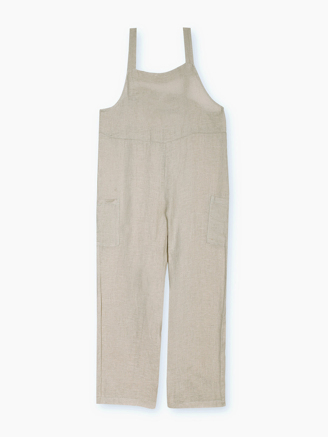 Women Grey Comfort Fit Linen Jumpsuit