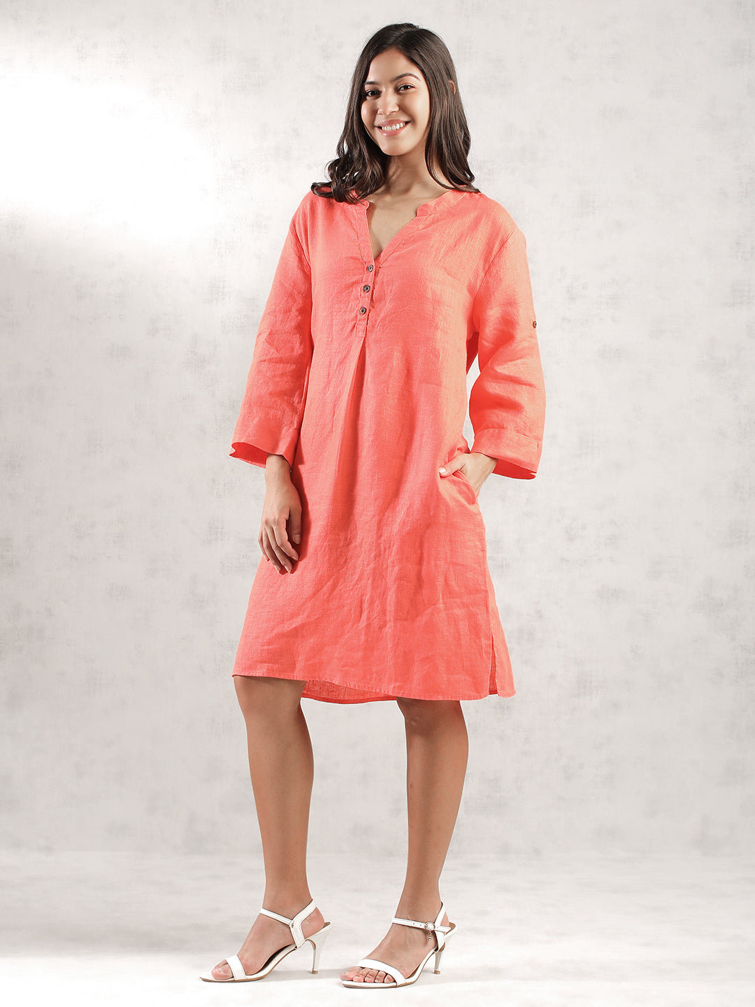 Women Orange Oversize Fit Dress