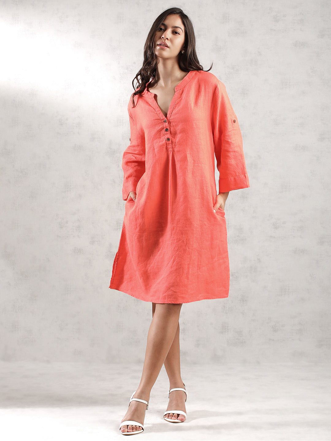 Women Orange Oversize Fit Dress