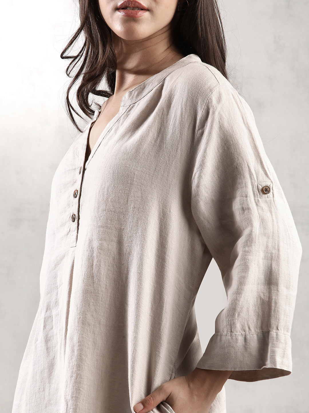 Women Light Grey Oversize Fit Dress
