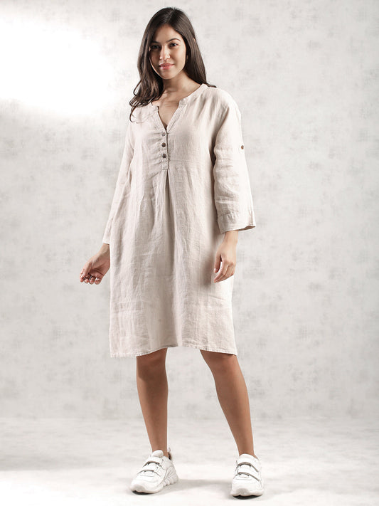 Women Light Grey Oversize Fit Dress