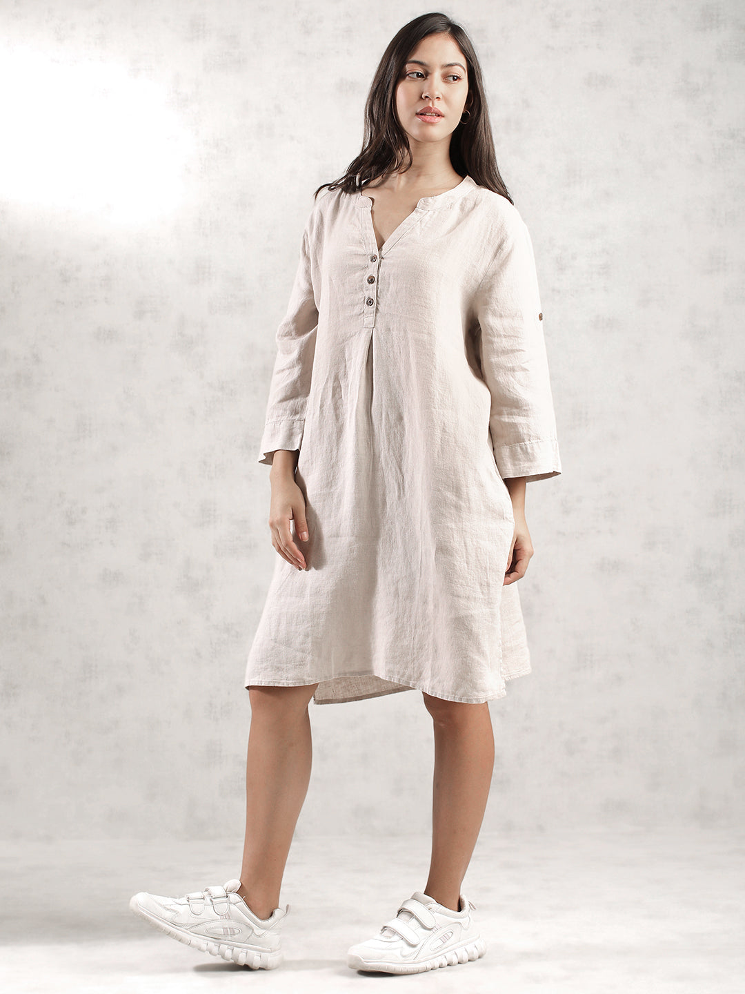Women Light Grey Oversize Fit Dress